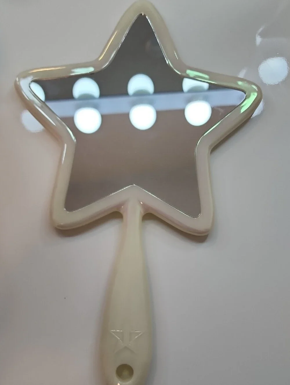 Jeffree Star Hand Mirror in Iridescent Pale Yellow
